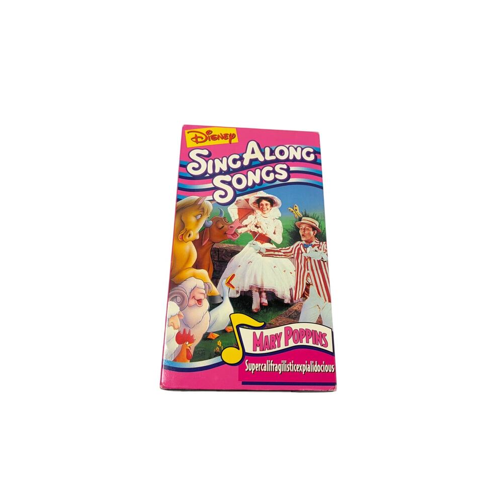 VTG Disney Sing Along Songs Mary Poppins Supercalifragilisticexpialidocious VHS